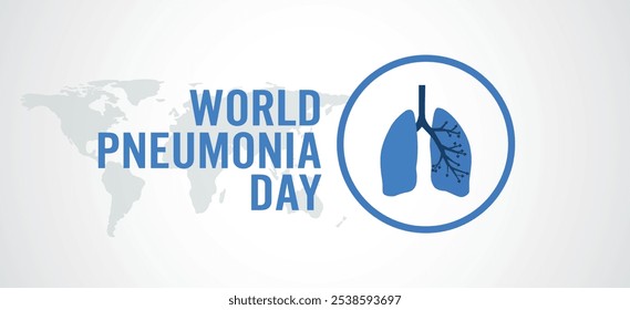World Pneumonia Day Vector Illustration background. International Pneumonia Day on November 12. Banner, Poster, post design illustration