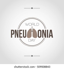 World pneumonia day vector illustration. healthcare and medical campaign.