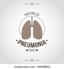 World pneumonia day vector illustration. healthcare and medical campaign.