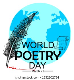 World Poetry Day Stock Vector (Royalty Free) 1332802754