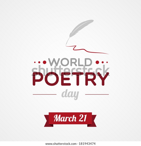 World Poetry Day Stock Vector (Royalty Free) 181943474