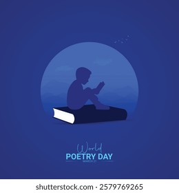 World Poetry Day creative design. poetry day social media poster vector 3D illustration.