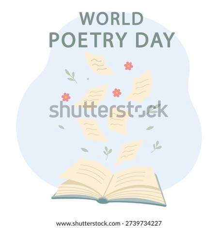 World Poetry Day Creative Writing and Literature Illustration