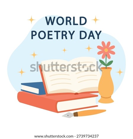 World Poetry Day Creative Writing and Literature Illustration