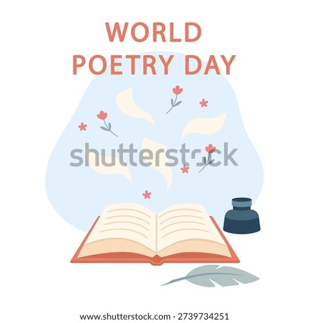 World Poetry Day Creative Writing and Literature Illustration