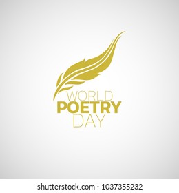 World Poetry Day Logo Icon Design, Vector Illustration