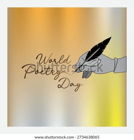 World Poetry Day Modern Flat Vector Illustration