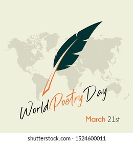 World Poetry Day on March 21st with Goose feather pen