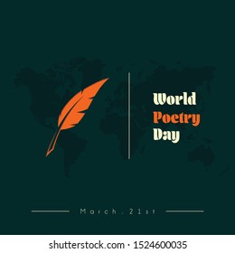 World Poetry Day on March 21st with Goose feather pen