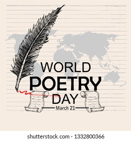 World Poetry Day Poster Stock Vector (royalty Free) 1332800366 