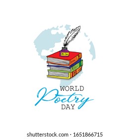 World Poetry Day, poster. March 21. 