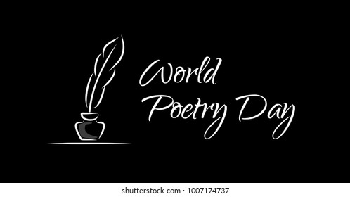 World poetry day. Vector banner