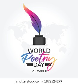 World Poetry Day Vector Illustration. Suitable For Greeting Card Poster And Banner.