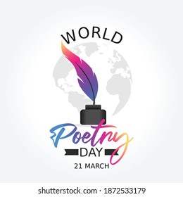 World Poetry Day Vector Illustration. Suitable For Greeting Card Poster And Banner.