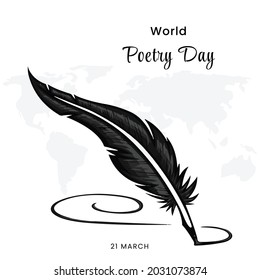 
World Poetry Day, Vector Illustration Design.