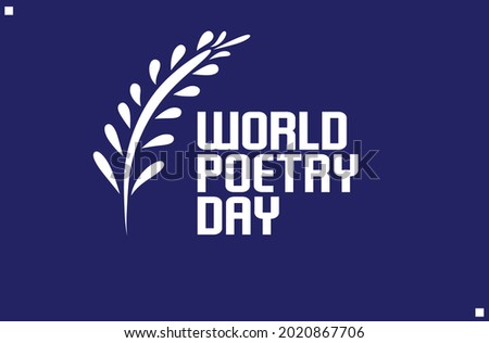 World Poetry Day vector template