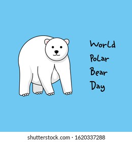 World Polar Bear Day with Polar bear for template design