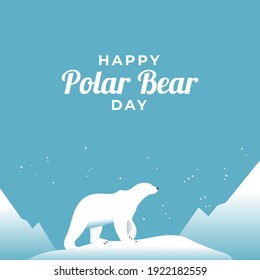 World Polar Bear Day Vector Design Template Background