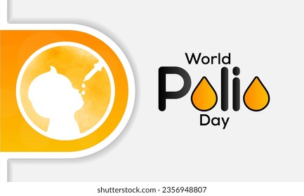World Polio day is an annual observance held on October 24 to raise awareness about the global efforts to eradicate Polio, Vector illustration