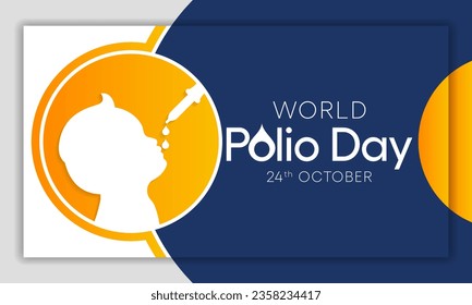 World Polio day is an annual observance held on October 24 to raise awareness about the global efforts to eradicate Polio, Vector illustration