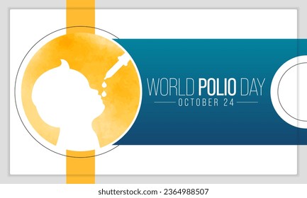 World Polio day is an annual observance held on October 24 to raise awareness about the global efforts to eradicate Polio, Vector illustration