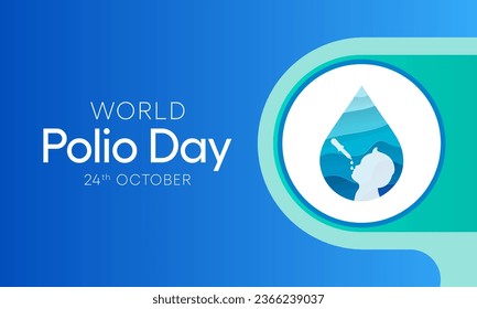 World Polio day is an annual observance held on October 24 to raise awareness about the global efforts to eradicate Polio, Vector illustration