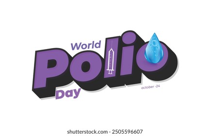 World Polio day. background, banner, card, poster, template. Vector illustration.