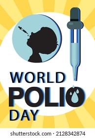 World Polio Day Banner With Oral Polio Vaccine Illustration