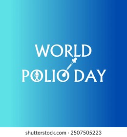 World Polio day, World Polio day creative concept Design for banner, poster 3D Illustration