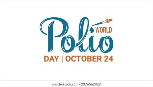 World Polio Day handwriting is celebrated every year on October 24. Great for posters, banners, and flyer