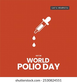 World Polio day. World Polio Month. World Polio day 2024, Creative banner, poster, social media post, background, template, postcard vector