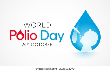 World Polio day is observed every year on October 24, poliomyelitis is a disabling and life-threatening disease caused by the poliovirus. Vector illustration