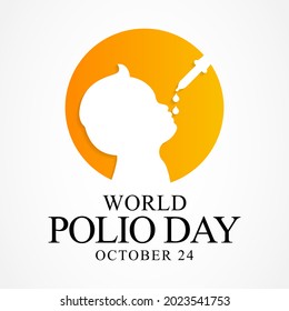 World Polio day is observed every year on October 24, poliomyelitis is a disabling and life-threatening disease caused by the poliovirus. Vector illustration