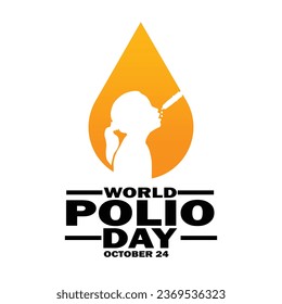 World Polio day is observed every year on October 24. Suitable for greeting card, poster and banner