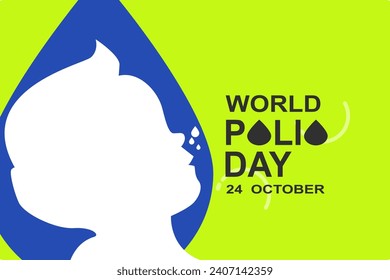 World Polio day is observed every year on October 24, poliomyelitis is a disabling and life-threatening disease caused by the poliovirus. Vector illustration