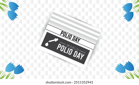 World Polio Day is observed every year on October. Medical Healthcare Awareness concept. background, placard, banner template Vector illustration design.