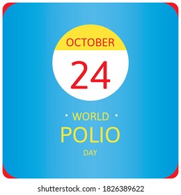 Ilustración del icono del vector Día Mundial de la Polio