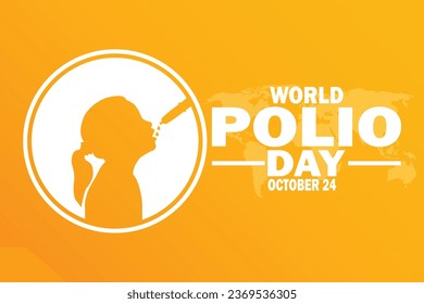 Ilustración del Vector del Día Mundial de la Poliomielitis. 24 de octubre.  Adecuado para tarjetas de felicitación, afiches y banner.