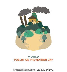 World Pollution Prevention Day background. Vector illustration.