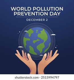 World Pollution Prevention Day vector design template good for celebration usage. World Pollution Prevention Day design. flat design. eps 10.