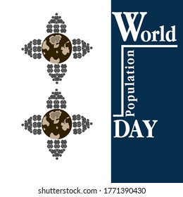 World Population Day, 11 July, Illustration,Poster Or banner Vector illustration.