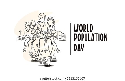 World Population Day, 11 July, Vector illustration.
