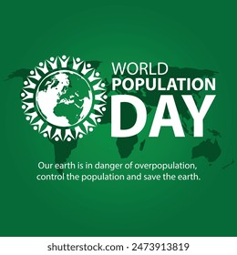 World Population Day 11 july, creative concept design for banner or poster