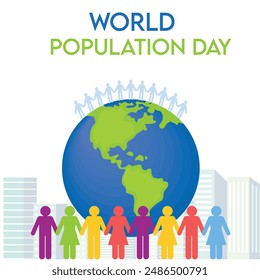 World population day, 11 July. Vector illustration of World Population Day Concept, 11July, creative concept design for banner or poster