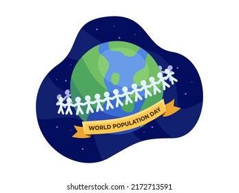 World Population Day 11th July Illustration Concept