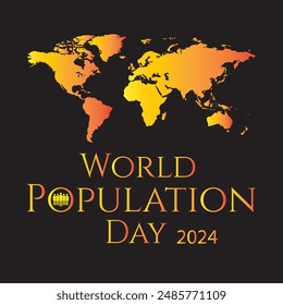 Vektorgrafik zum Weltbevölkerungstag 2024 und EPS-Datei.