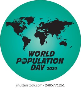 World Population Day 2024 vector art and EPS file.