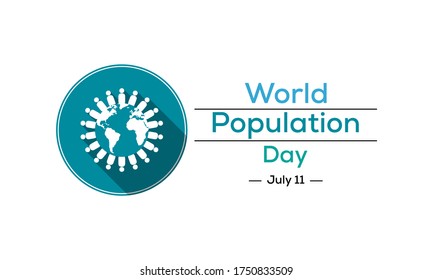World Population day is an annual event, observed on July 11 every year, which seeks to raise awareness of global population issues, Vector illustration.