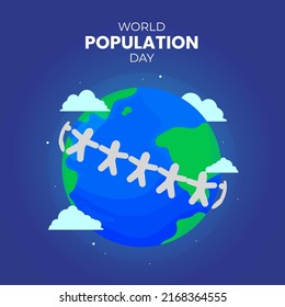 World population day awareness vector illustration