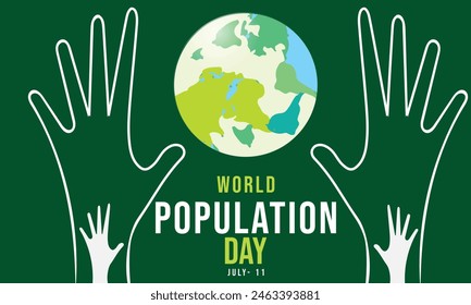 World Population day. background, banner, card, poster, template. Vector illustration.